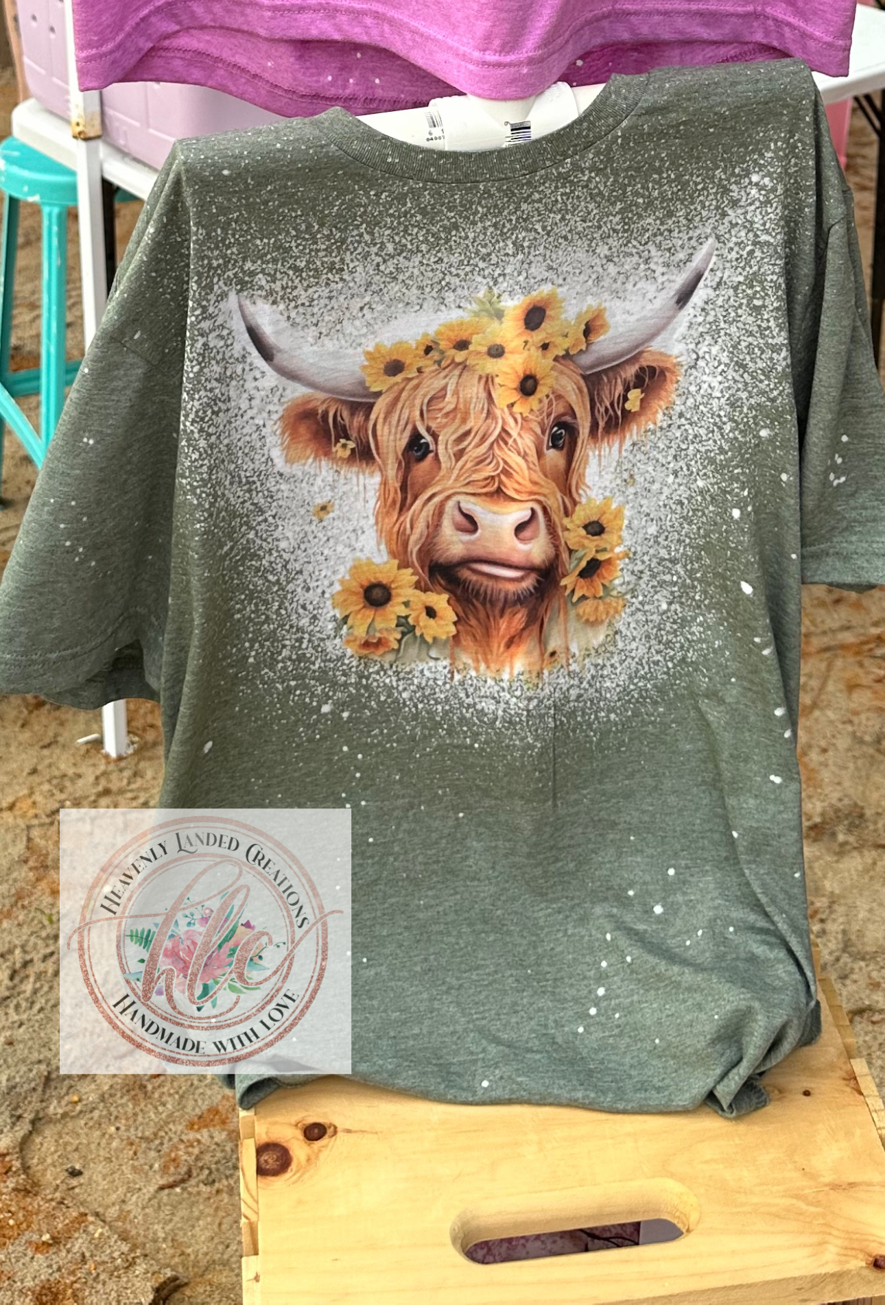 Beached Tee highland cow
