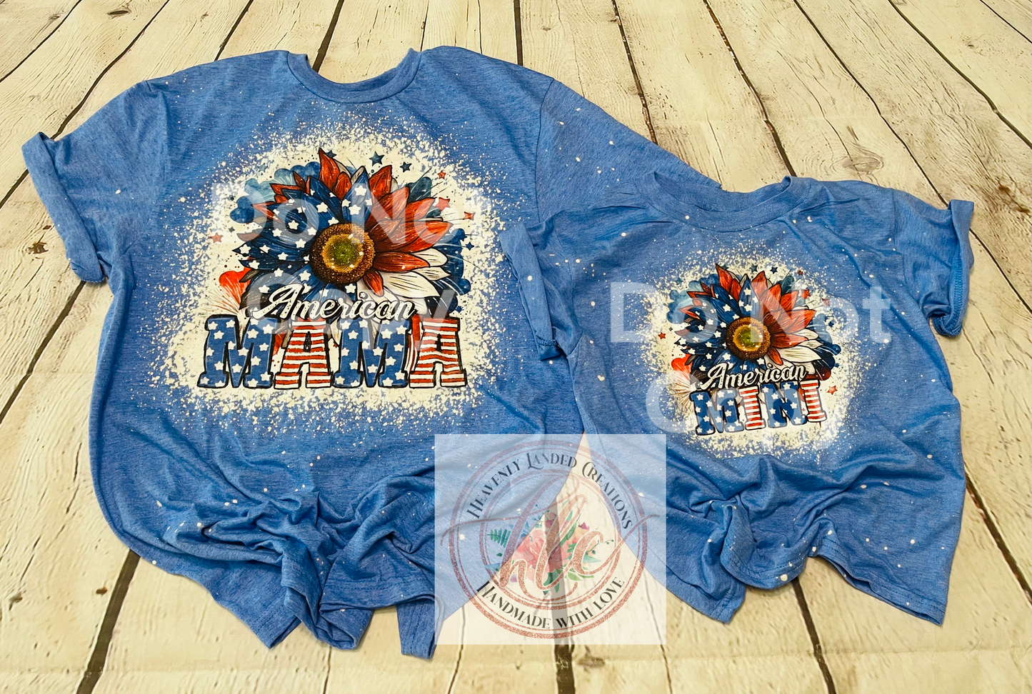 Bleached Tee American Mama