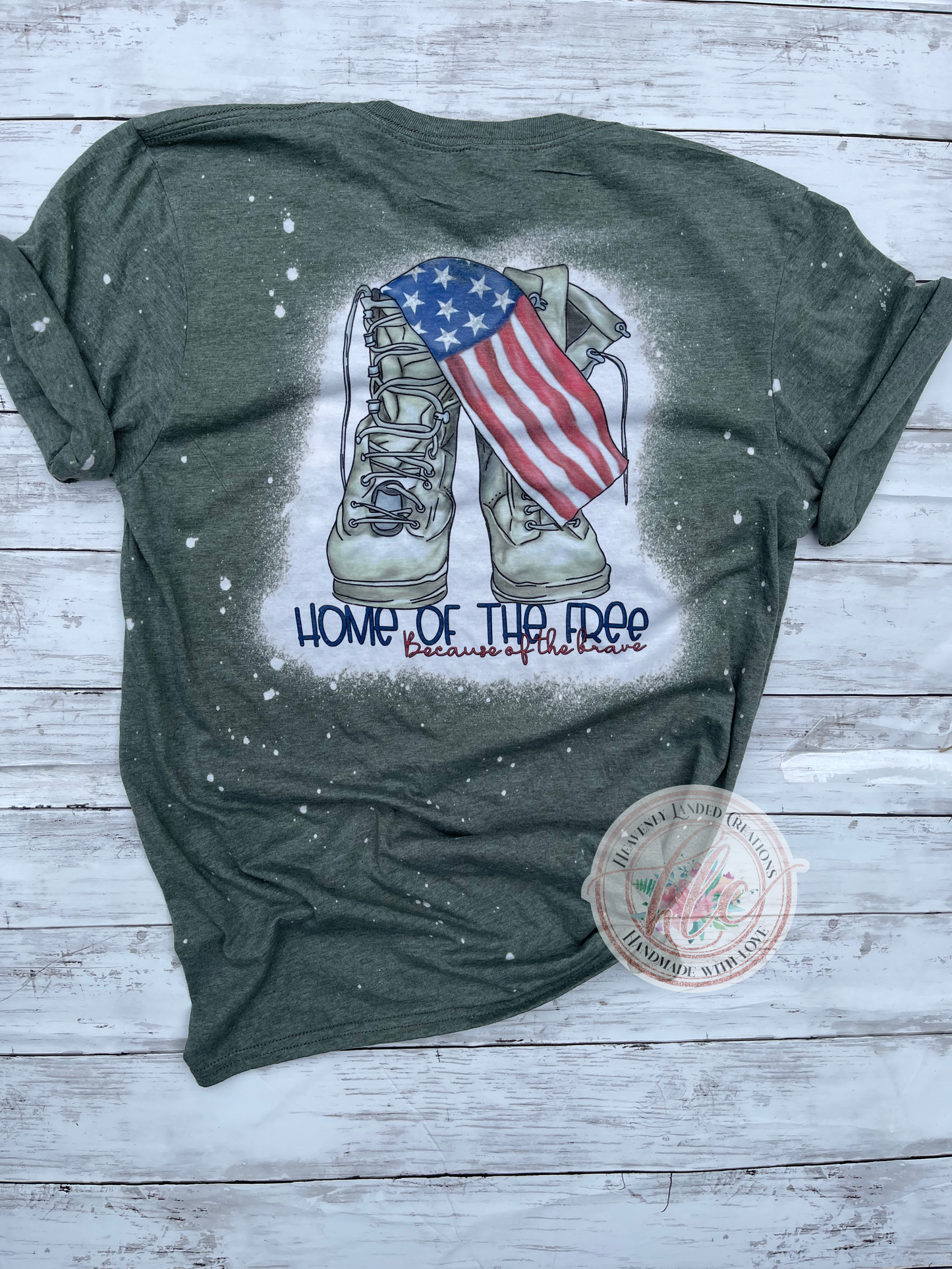 Bleached Tee Military