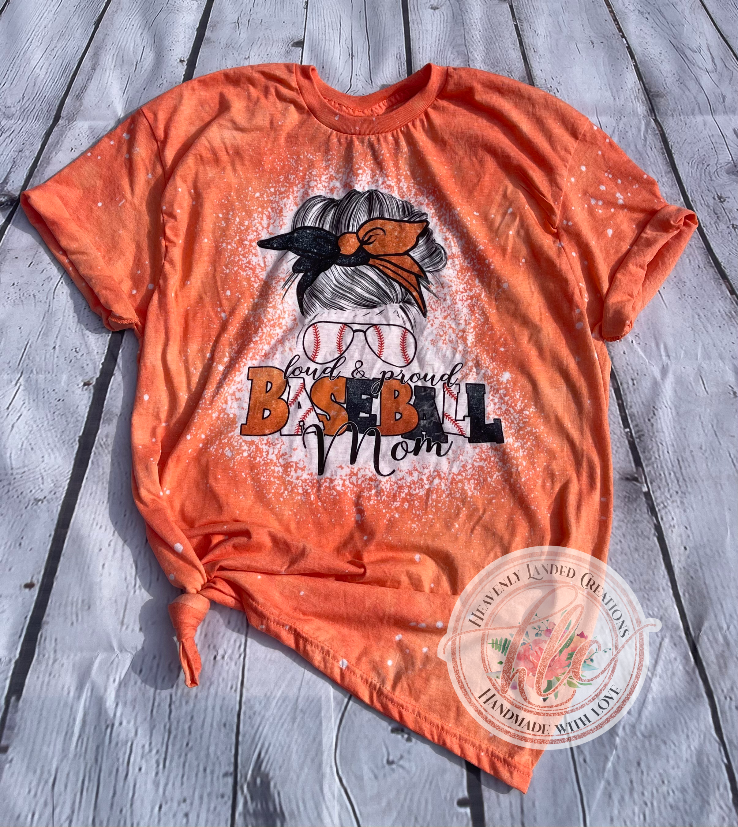 Bleached Tee Baseball Mom – Heavenly Landed Creations