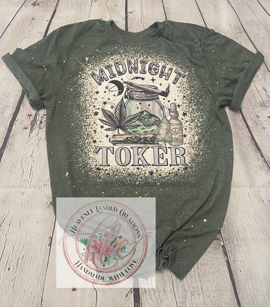 Bleached Tee Midnight Toker