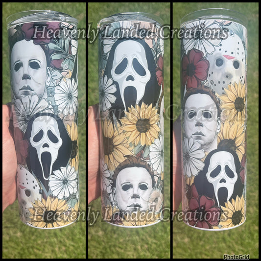 Sublimation Tumbler Horror Flowers