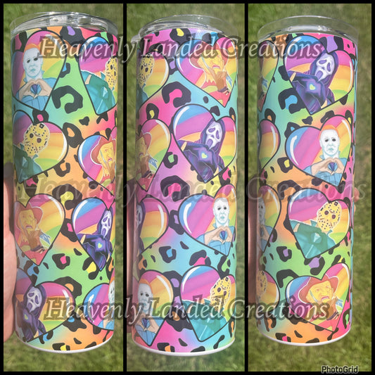 Sublimation Tumbler Rainbow Horror