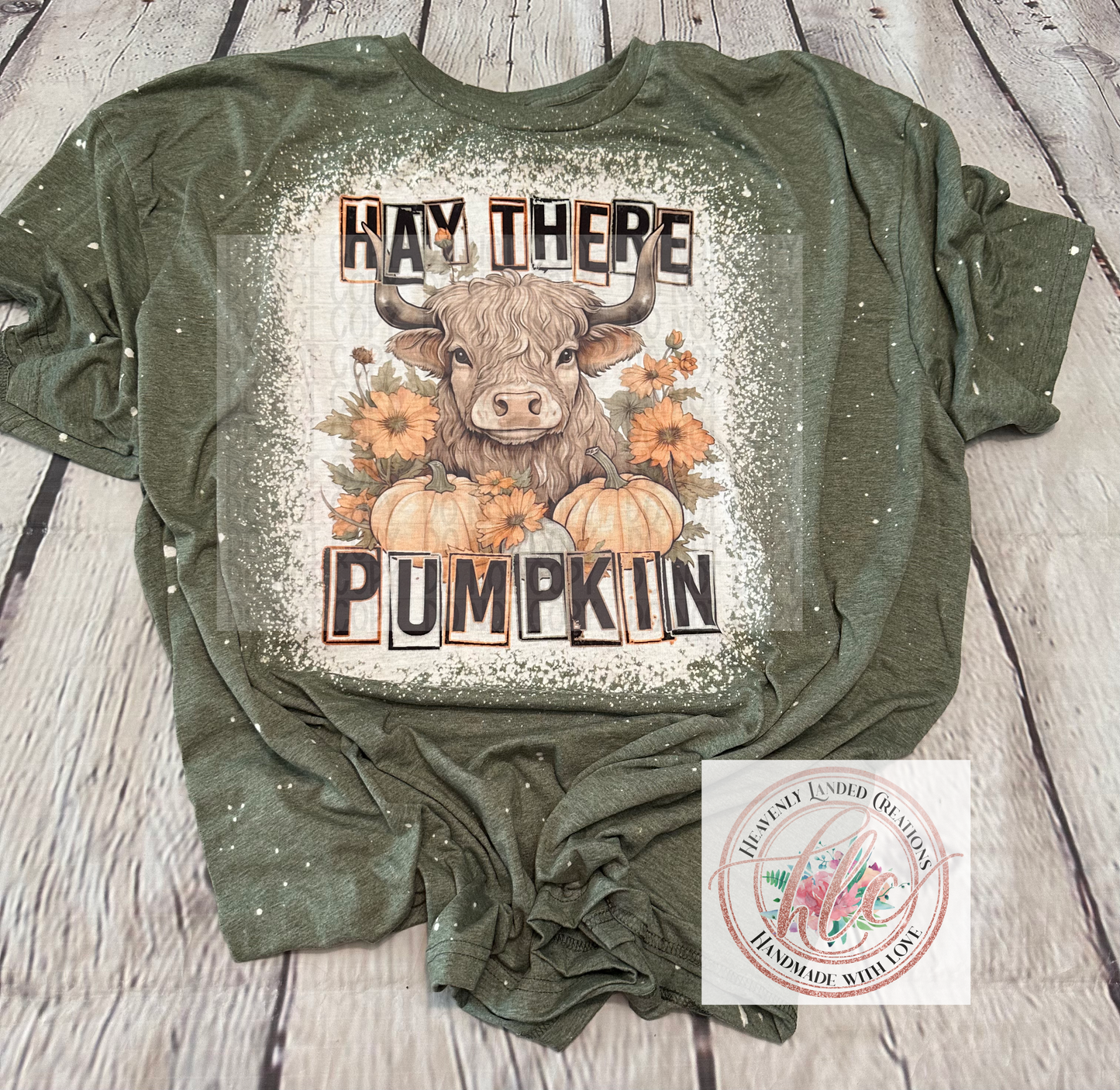 Bleached Tee Hay There Pumpkin