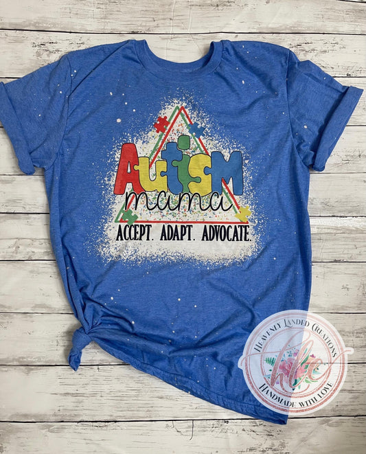 Bleached Tee Autism Awareness