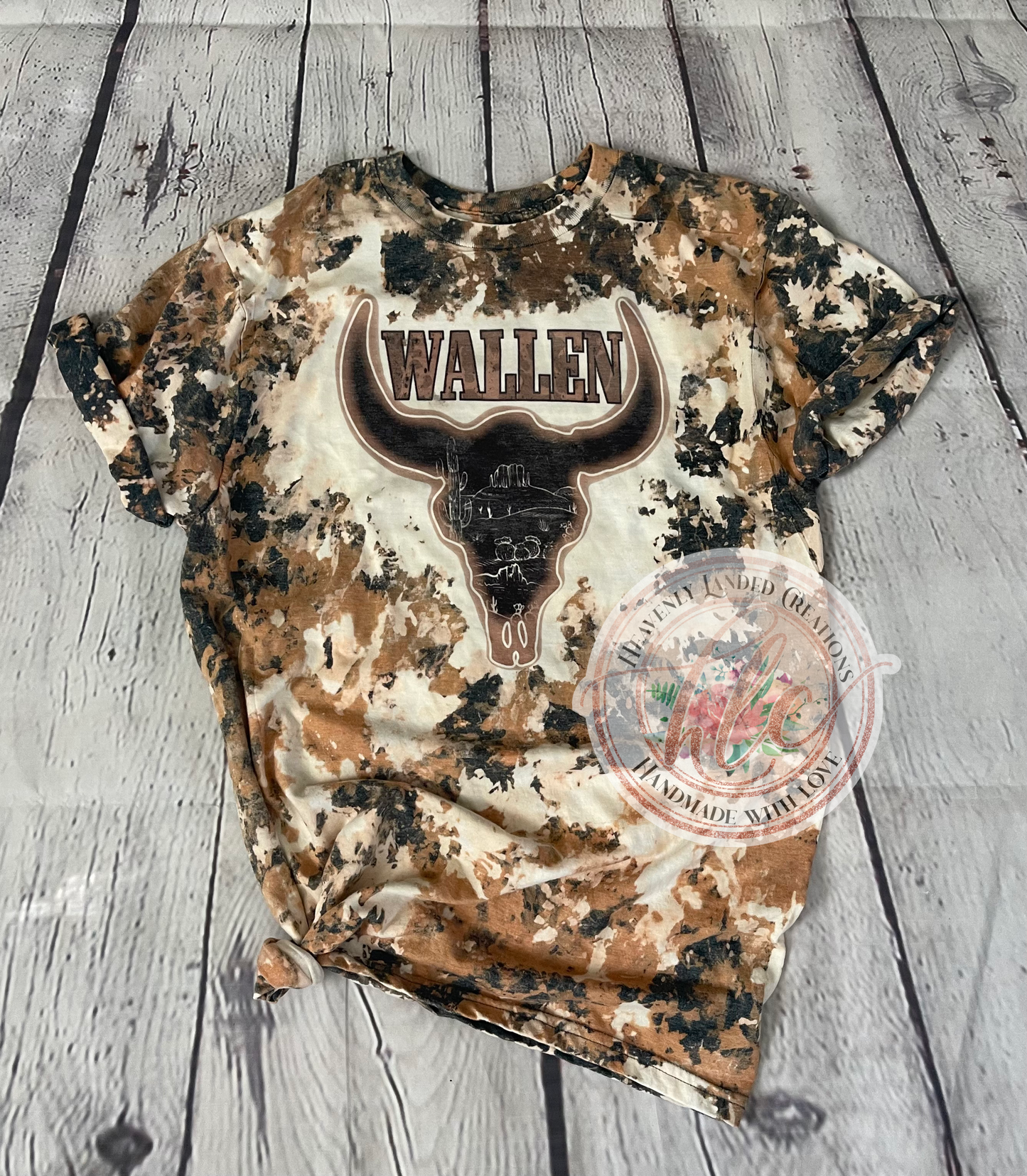 Bleached Tee Cowhide Wallen