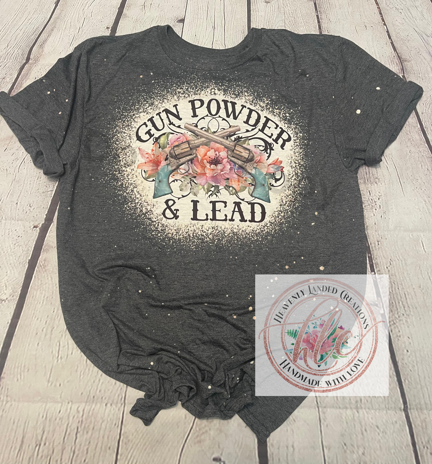 Bleached Tee Gun Powder