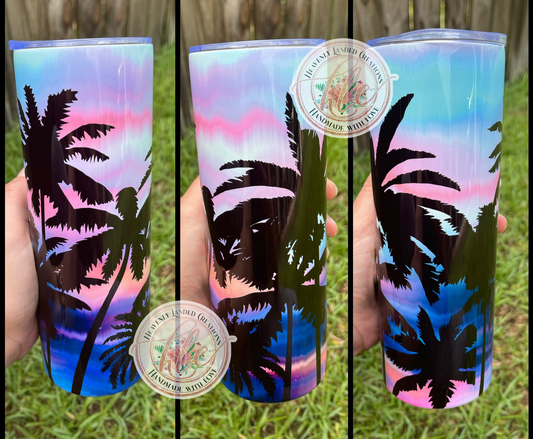 Sublimation Tumbler Beach Themed