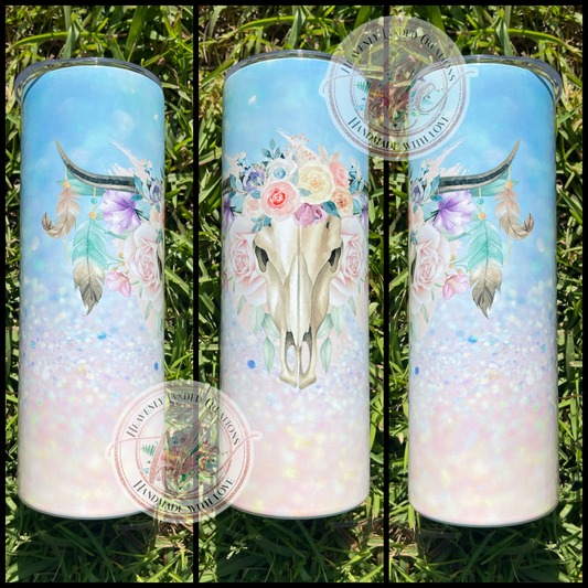 Sublimation Tumbler Boho Skull