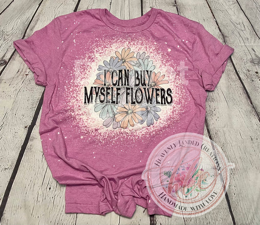 Bleached Tee Flowers